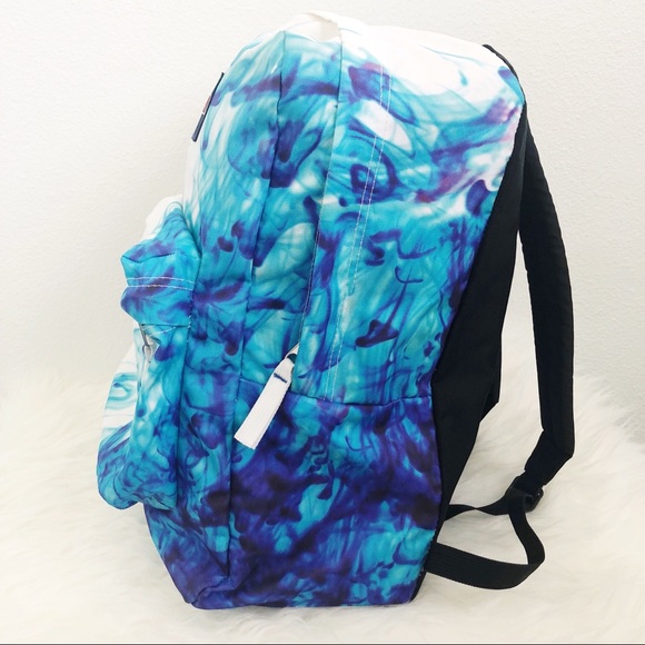 jansport multi blue drip dye